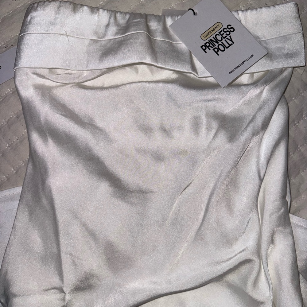 Princess Polly Philippa Mini White Satin Dress
